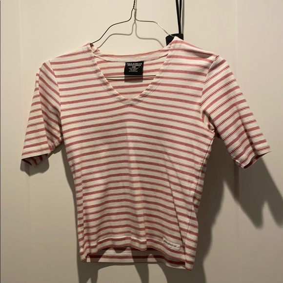 Red and white striped Ralph Lauren Polo Shirt - Picture 2 of 3